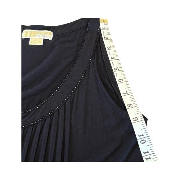Michael | Michael Kors | Black Rayon / Spandex | Beaded | Tank Top | Size M - Picture 5 of 8